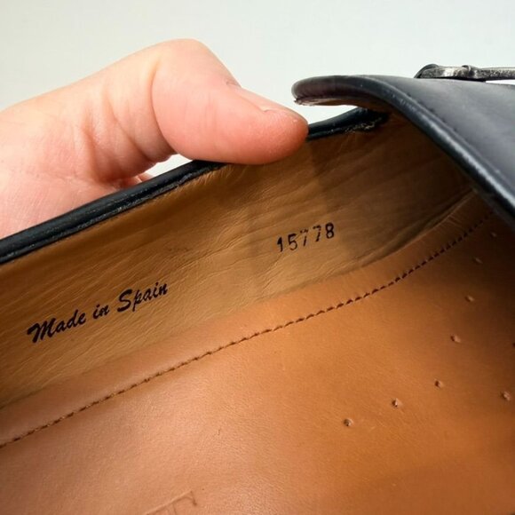 Mezlan Falcon Black Leather Bit Loafers Dress Shoes Men’s Size 9.5 - Picture 8 of 14